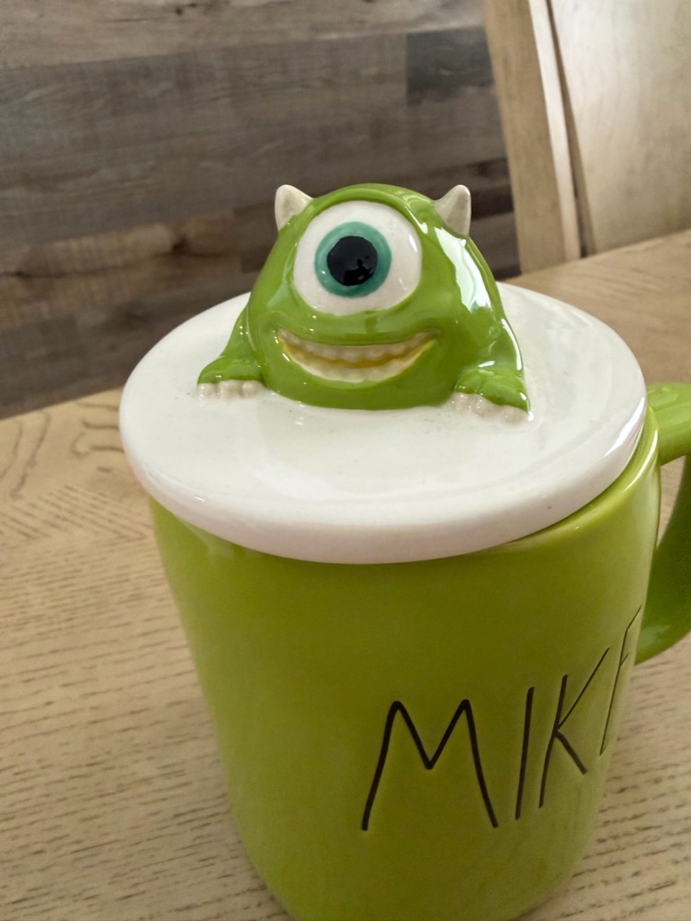 Ceramic mug, Rae Dunn x Disney Pixar Monsters Inc. MIKE Wazowski with character - Picture 2 of 16